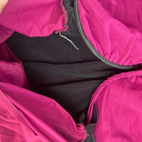 Lauren Ralph Lauren Ruffle Ruched One Piece Swimsuit 16 Fuchsia Pink Slimming - Picture 14 of 14